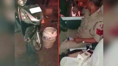 New Delhi: Drunk cop rams police van into scooty 