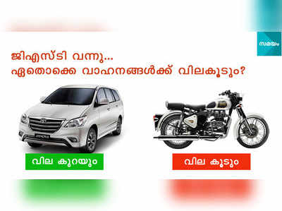 ജിഎസ്‍ടി: കാര്‍, എസ്‍യുവി, ബൈക്ക് വില കുറയുന്നു