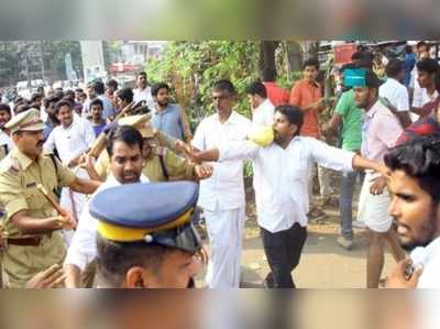 കെഎസ്‍യു മാര്‍ച്ചില്‍ സംഘര്‍ഷം; കൊല്ലത്ത് ചൊവ്വാഴ്ച വിദ്യാഭ്യാസ ബന്ദ്