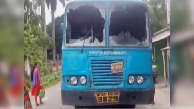 West Bengal: 2 state buses, truck vandalised by hooligans in Rajganj 