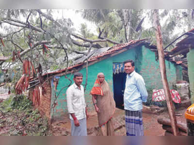 ಮರ ಉರುಳಿ ಮನೆ ಜಖಂ