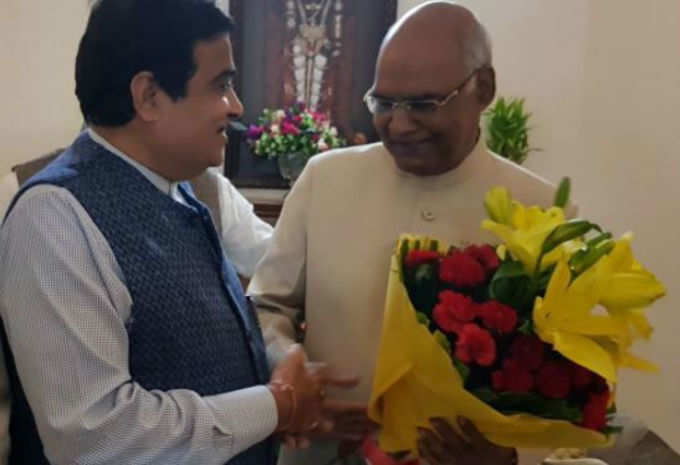केंद्रीय मंत्री नितिन गडकरी ने रामनाथ कोविंद को राष्ट्रपति चुनाव में जीतने की बधाई दी।