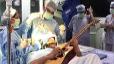 Watch: Patient plays guitar during brain surgery in Bengaluru 