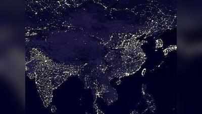 NASA के एक मैप में भारत ज्यादा चमकदार, चिढ़ा चीन