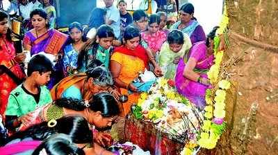 ನಾಗನಿಗೆ ಹಾಲು ಎರೆದ ನಾರಿಯರು