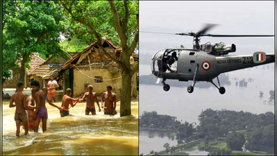 বন্যার্ত ২০ লাখের বেশি, উদ্ধারে উড়ল বায়ুসেনার চপার