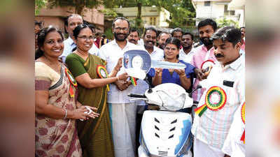 Tri-scooters distributed among differently abled in Thiruvananthapuram 