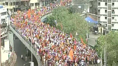 Marathas hold mega protest rally in Mumbai 