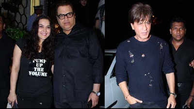 Shah Rukh Khan, Preity Zinta spotted at a birthday bash 