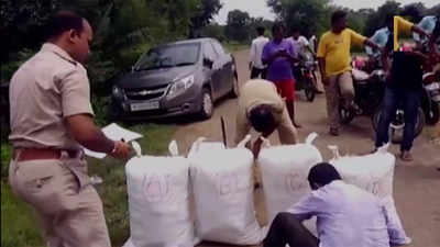 Odisha: Car with 4 sacks of ganja seized by police, 3 arrested 