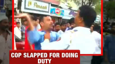 Mumbai: Man slaps traffic cop twice 