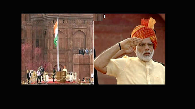 PM unfurls tricolour to mark Indias 70 years of independence 