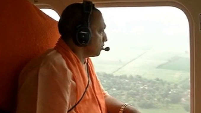 UP CM Yogi conducts aerial survey of flood-affected areas 