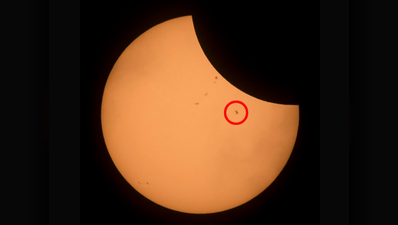सूर्यग्रहण: जब सूरज के आगे आ गया स्पेस स्टेशन