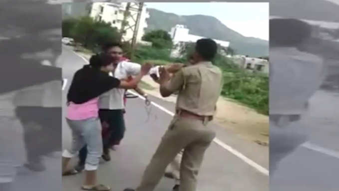 To protect her drunk son, woman thrashes cops with slippers 