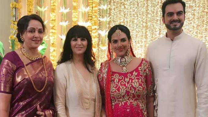 Esha Deol turns a bride for her baby shower ceremony 