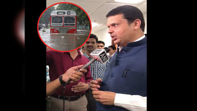 CM Fadnavis reviews situation of rain-battered Mumbai 