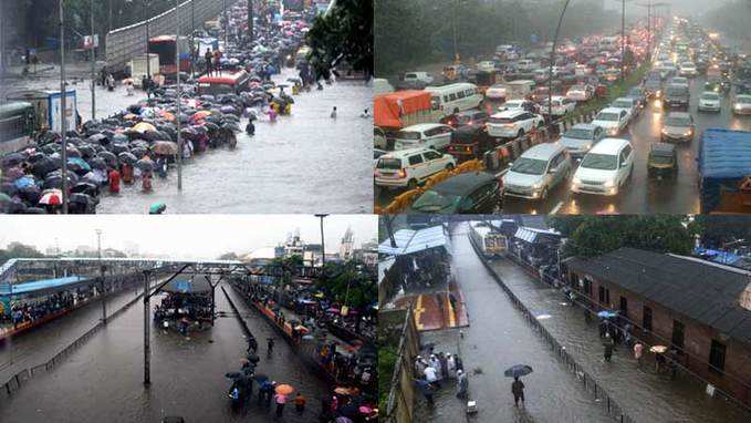 Normal life cripples as Mumbai drowns in heavy rains 