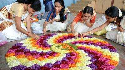 In full bloom: Malayali students in Mangaluru make beautiful pookalams 