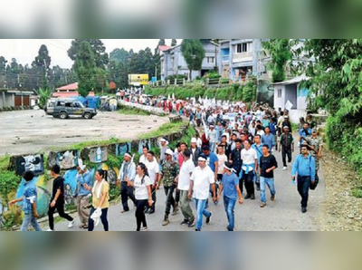 ছন্দে পানিঘাটা, পাহাড়ে বনধ বিরোধী মিছিল