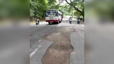 ರಸ್ತೆ ಗುಂಡಿ ಮುಚ್ಚುವ ಕೆಲಸ ಆರಂಭ