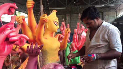 Hands that usher in spirit of Durga Puja to Chennai 