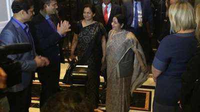 Sushma Swaraj in New York to attend UN meet 