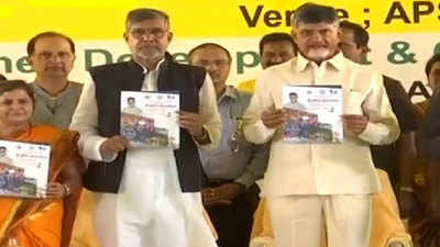 CM Naidu joins Kailash Satyarthi’s yatra against child trafficking, sexual abuse 