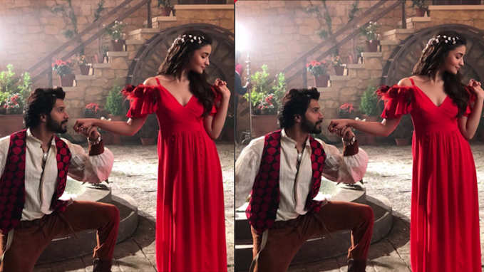 Varun Dhawan and Alia Bhatt shoot for a special video 