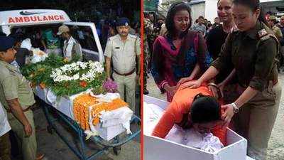 Body of SI martyred in clashes with GJM supporters cremated with full state honours 