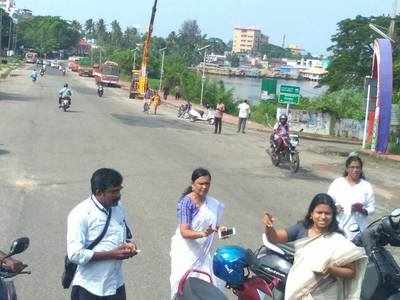 ദൃശ്യങ്ങള്‍ വിനയായി; ബിന്ദു കൃഷ്ണയ്ക്കെതിരെ കേസ്