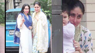 Taimur Ali Khan enjoys a day out with Kareena Kapoor Khan and Karisma Kapoor on Diwali 