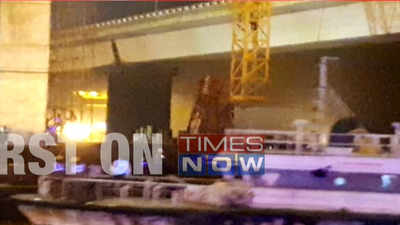 Goa: Major tragedy averted as crane collapses in Mandovi river 