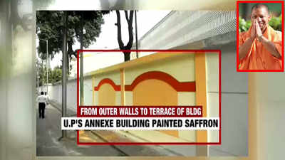 UP CM Yogi Adityanaths big colour push, paints govt buildings in saffron 