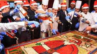 Vijayawada: Cake mixing ceremony signals that Christmas is near 