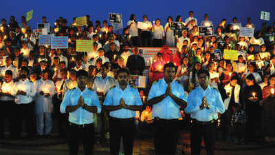 Emerald Star tragedy: Candle march held in Jaipur for safe return of missing crew members 