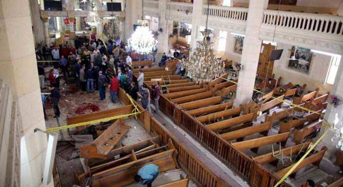 9 अप्रैल 2017, मिस्र: मिस्र के अलेक्जेंड्रिया और टांटा में 2 कॉप्टिक चर्चों पर हमले में 47 की मौत। हमले की जिम्मेदारी IS ने ली थी।