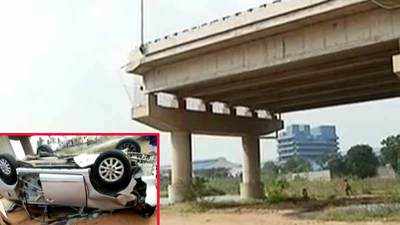 3 die after car falls from unfinished Chennai flyover 