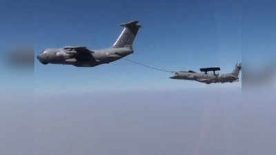 IAF: आसमान में एयफोर्स के एम्ब्रेयर एयरक्राफ्ट में भरा गया ईंधन