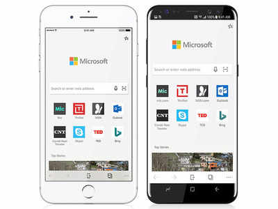 స్మార్ట్‌ఫోన్స్ కోసం మైక్రోసాఫ్ట్ ఎడ్జ్ బ్రౌజర్