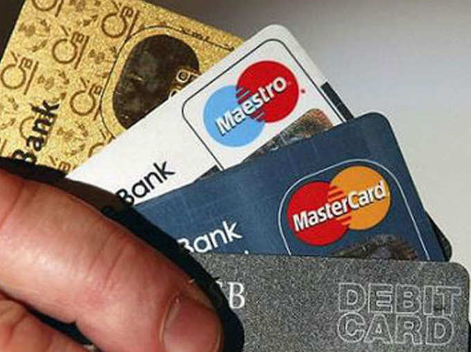 डेबिट और क्रेडिट कार्ड का फोटो