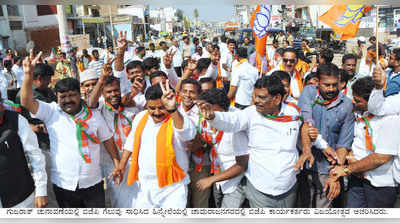 ನಗರದಲ್ಲಿ ಬಿಜೆಪಿಯಿಂದ ವಿಜಯೋತ್ಸವ