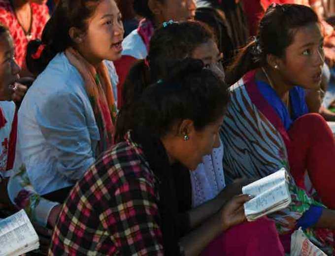 नेपाल में ईसाई समुदाय के लोग