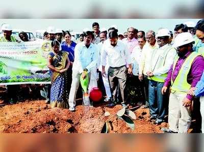 ಬಹುಗ್ರಾಮ ಕುಡಿವ ನೀರಿನ ಯೋಜನೆ ಕಾಮಗಾರಿಗೆ ಚಾಲನೆ