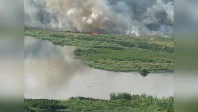 बेंगलुरु: बीमार बेलांदुर झील एक बार फिर उगल रही है आग