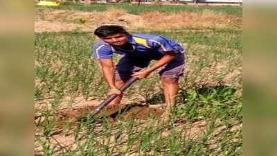 राष्ट्रीय सायकलपटू करताहेत बिगारी काम