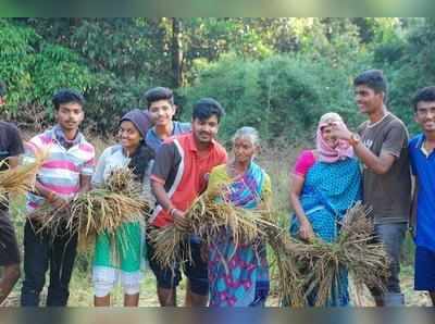 தங்கள் உணவுக்கு தேவயான அரிசியை, தாங்களே உற்பத்தி செய்யும் மாணவர்கள்!