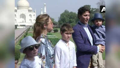कनाडा के पीएम जस्टिन ट्रूडो ने परिवार के साथ किया ताजमहल का दीदार