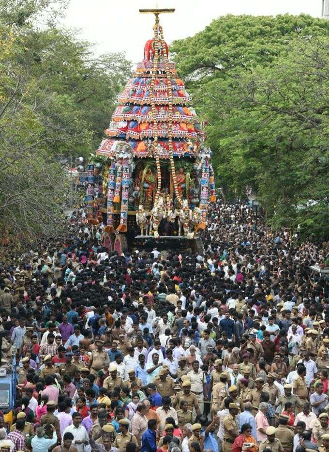 kapaleeswarar temple car festival 2018