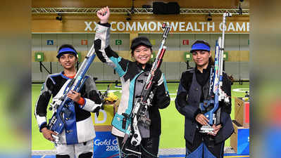 CWG 2018: ഷൂട്ടിങിൽ മെഹുലിക്ക് വെള്ളി, അപൂർവിക്ക് വെങ്കലം